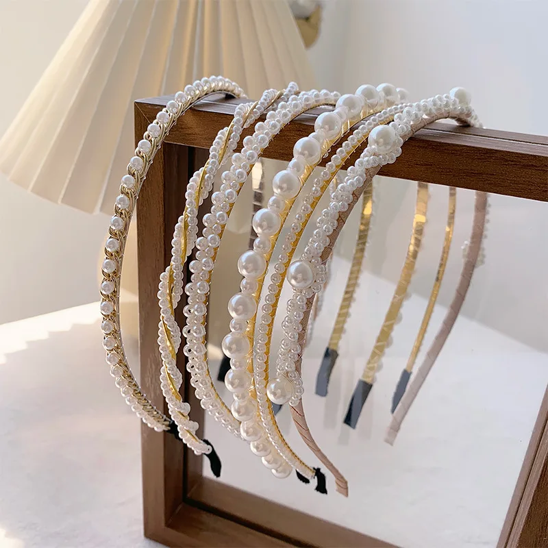 New Women Elegant Full Pearls Simple Hairbands Sweet Headband Hair Hoops Holder Ornament Head Band Lady Fashion Hair Accessories
New Women Elegant Full Pearls Simple Hairbands Sweet Headband Hair Hoops Holder Ornament Head Band Lady Fashion Hair Accessories