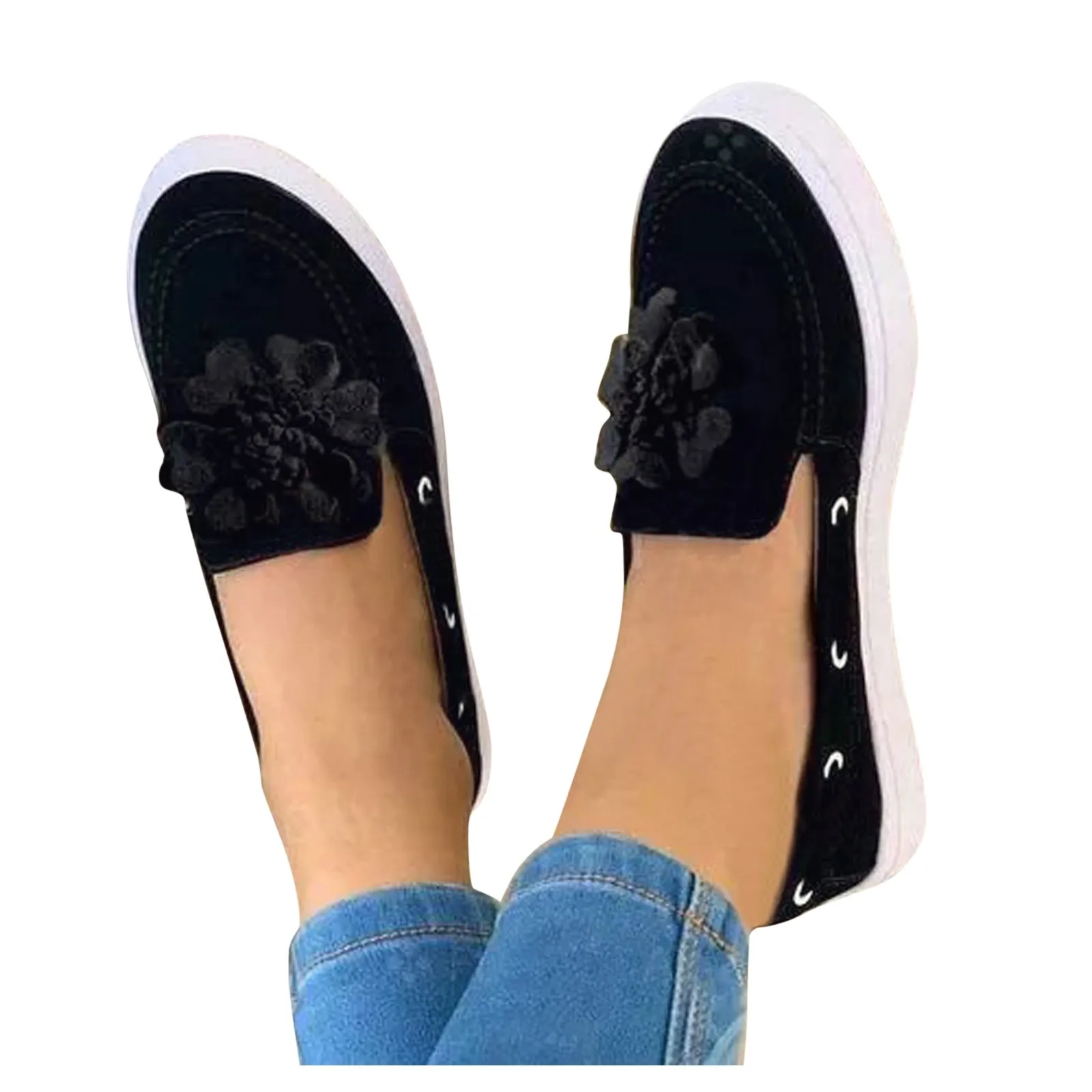 Suede Flat Shoes for Women Autumn Spring Flower Round Toe Ladies Sneakers Casual Loafers Slip on Female Vulcanized Walking Shoes
Suede Flat Shoes for Women Autumn Spring Flower Round Toe Ladies Sneakers Casual Loafers Slip on Female Vulcanized Walking Shoes