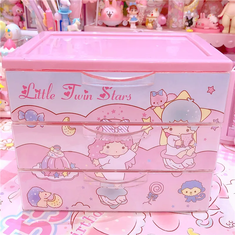 Hello kitty милые розовые маленькие коробки с двумя звездами шкатулка для украшений