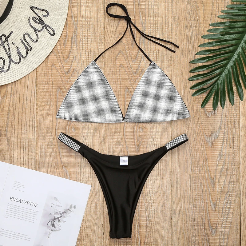 2021 Sexy Diamond Bikini Women Swimsuit Halter Push Up Swimwear Female Solid Bikini Set Low Waist Bathing Suit Summer Beach Wear
2021 Sexy Diamond Bikini Women Swimsuit Halter Push Up Swimwear Female Solid Bikini Set Low Waist Bathing Suit Summer Beach Wear