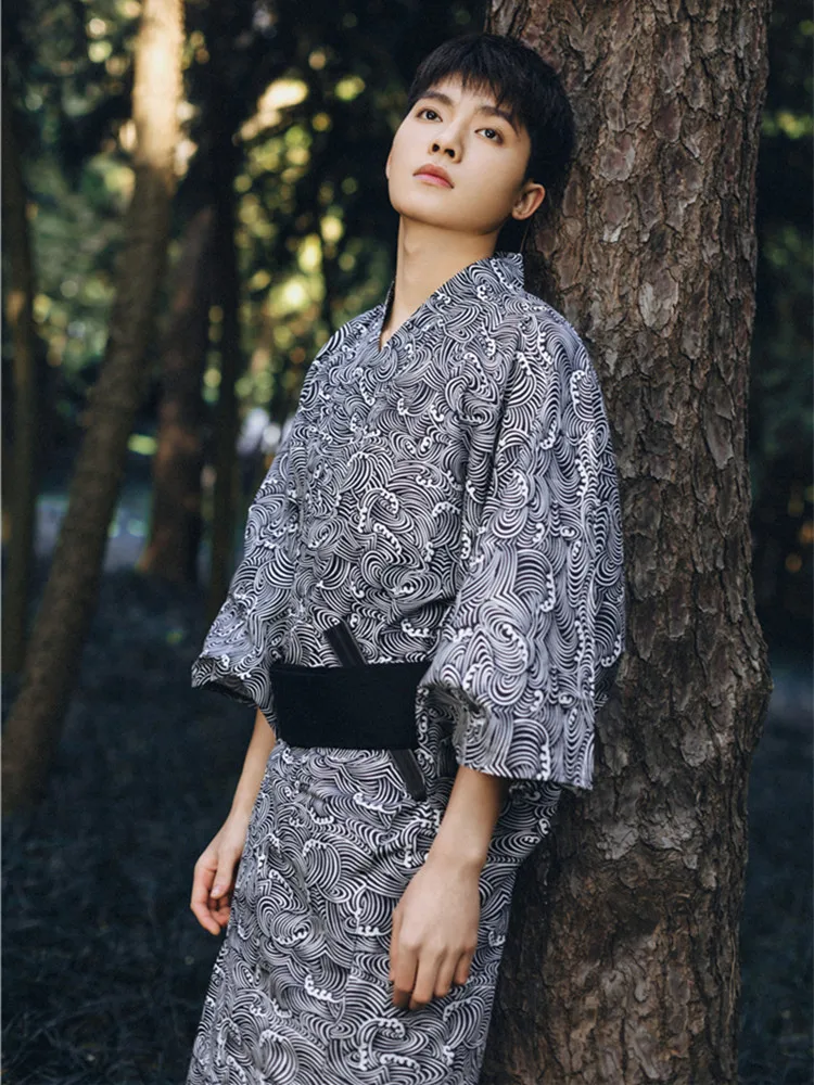 Men's Japanese Traditional Kimono Ocean Wave Prints 6pcs/Set Classic Yukata Cosplay Clothinig Photography Wear Bathrobe
Men's Japanese Traditional Kimono Ocean Wave Prints 6pcs/Set Classic Yukata Cosplay Clothinig Photography Wear Bathrobe