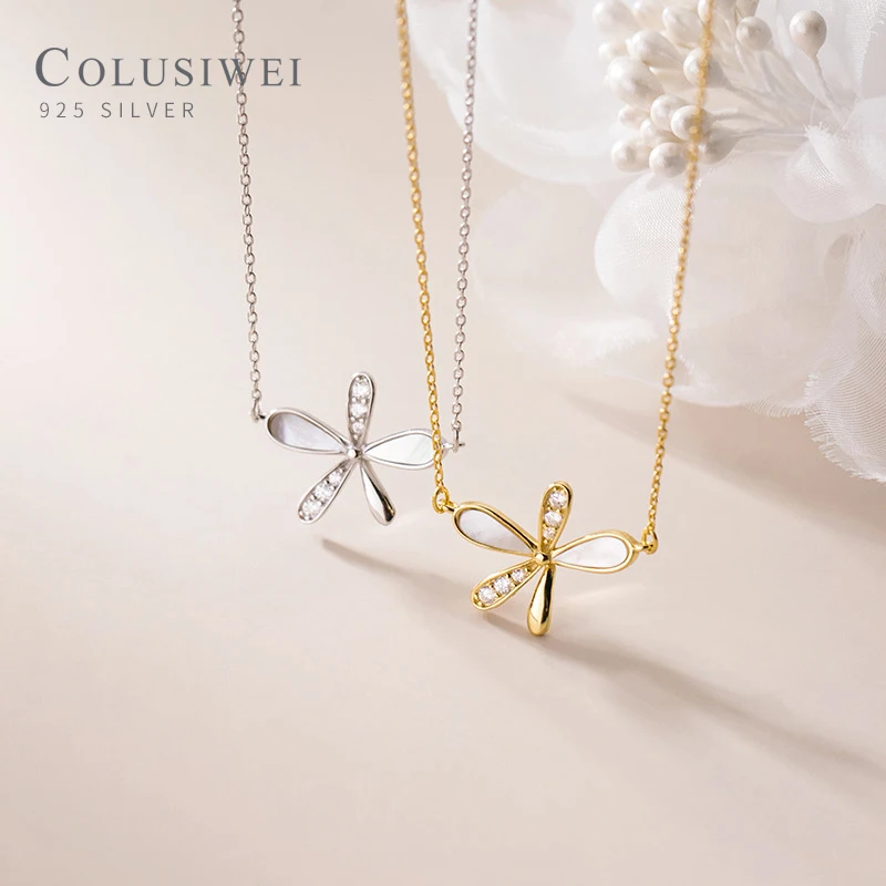 Модный кулон Colusiwei из стерлингового серебра 925 пробы с белыми ракушками и фианитами в виде цветка маргаритки для женщин в Корейском стиле из... 
Модный кулон Colusiwei из стерлингового серебра 925 пробы с белыми ракушками и фианитами в виде цветка маргаритки для женщин в Корейском стиле из...