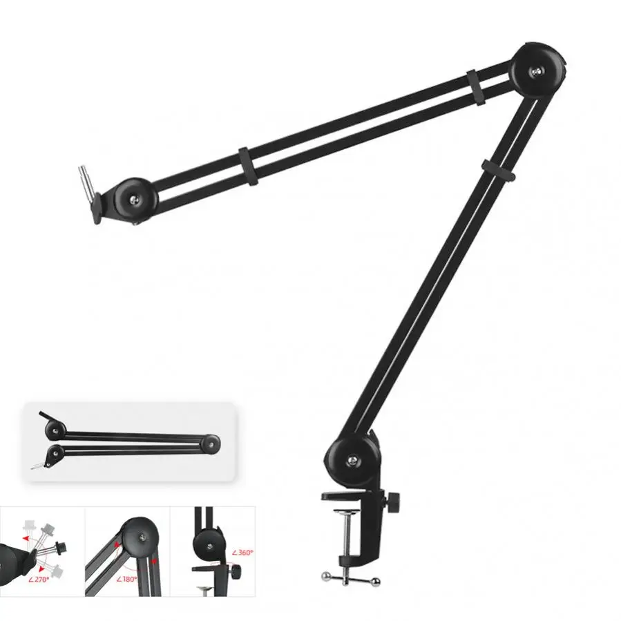 Microphone Boom Arm Stand Heavy Duty Cantilever Bracket Tripod Adjustable Suspension Scissor Spring Built-in Mic Stand for Live
Microphone Boom Arm Stand Heavy Duty Cantilever Bracket Tripod Adjustable Suspension Scissor Spring Built-in Mic Stand for Live