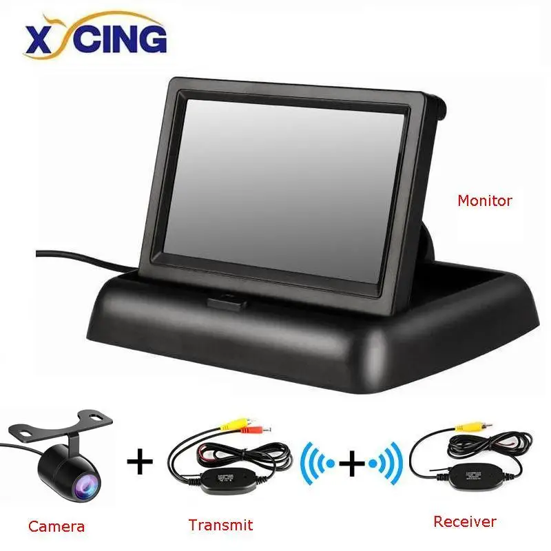 XYCING 4.3 inch HD Foldable Car Rear View Monitor with 2-channel Video Input + Waterproof Night Vision Backup Rearview Camera 
XYCING 4.3 inch HD Foldable Car Rear View Monitor with 2-channel Video Input + Waterproof Night Vision Backup Rearview Camera