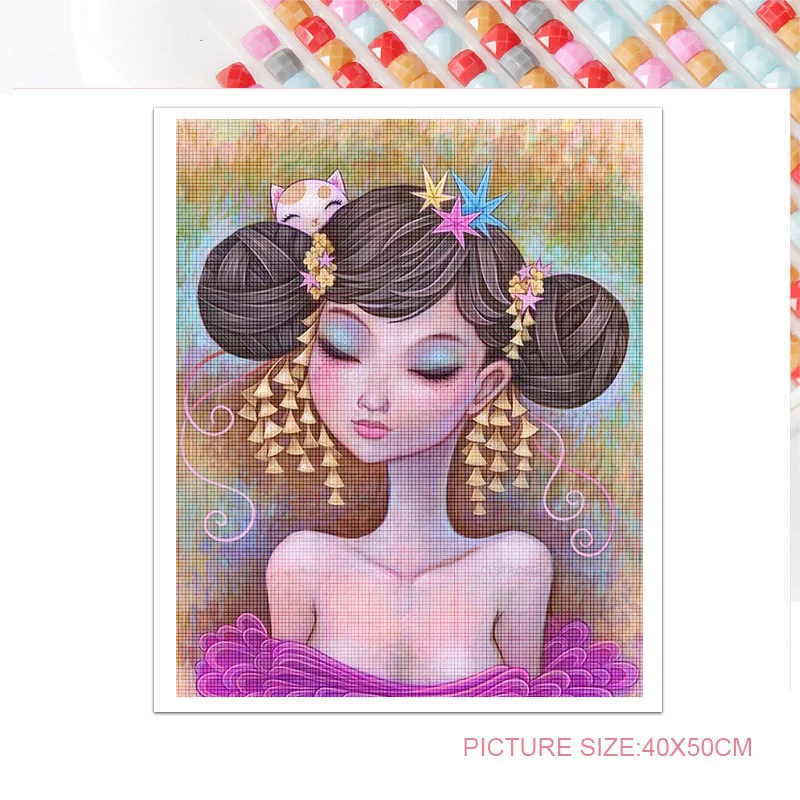 Diamond Painting Diy 5Do European Style Acrylic Material Artistic Girl with Retro Girl Background Living Room Home Decoration
Diamond Painting Diy 5Do European Style Acrylic Material Artistic Girl with Retro Girl Background Living Room Home Decoration
