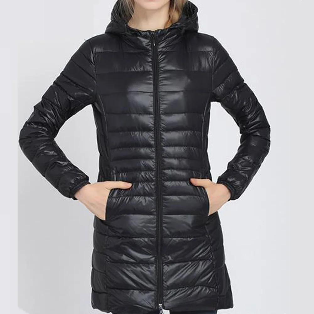 7XL Winter Woman Padded Hooded Long Jacket White Duck Down Female Overcoat Ultra Light Slim Solid Jackets Coat Portable Parkas
7XL Winter Woman Padded Hooded Long Jacket White Duck Down Female Overcoat Ultra Light Slim Solid Jackets Coat Portable Parkas