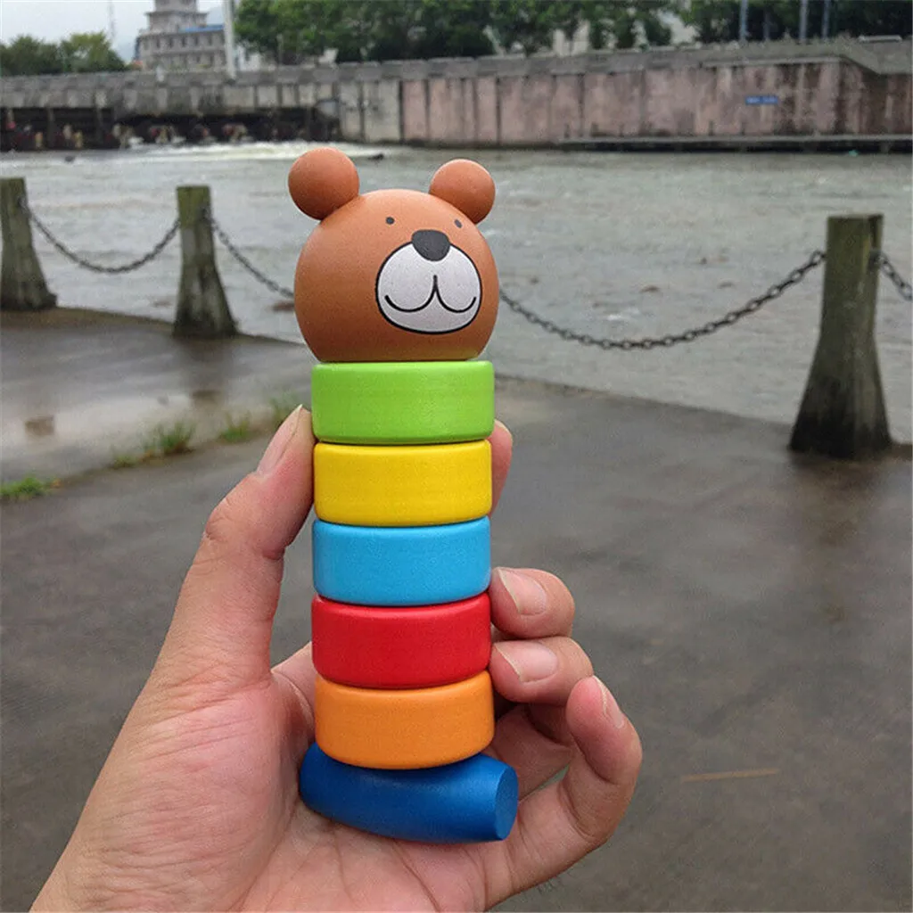 1set Wooden Bear Crap Tower Rainbow Tower Toy Child Baby Classic Educational Block Toy Children's Pile Tower Early Education Toy
1set Wooden Bear Crap Tower Rainbow Tower Toy Child Baby Classic Educational Block Toy Children's Pile Tower Early Education Toy