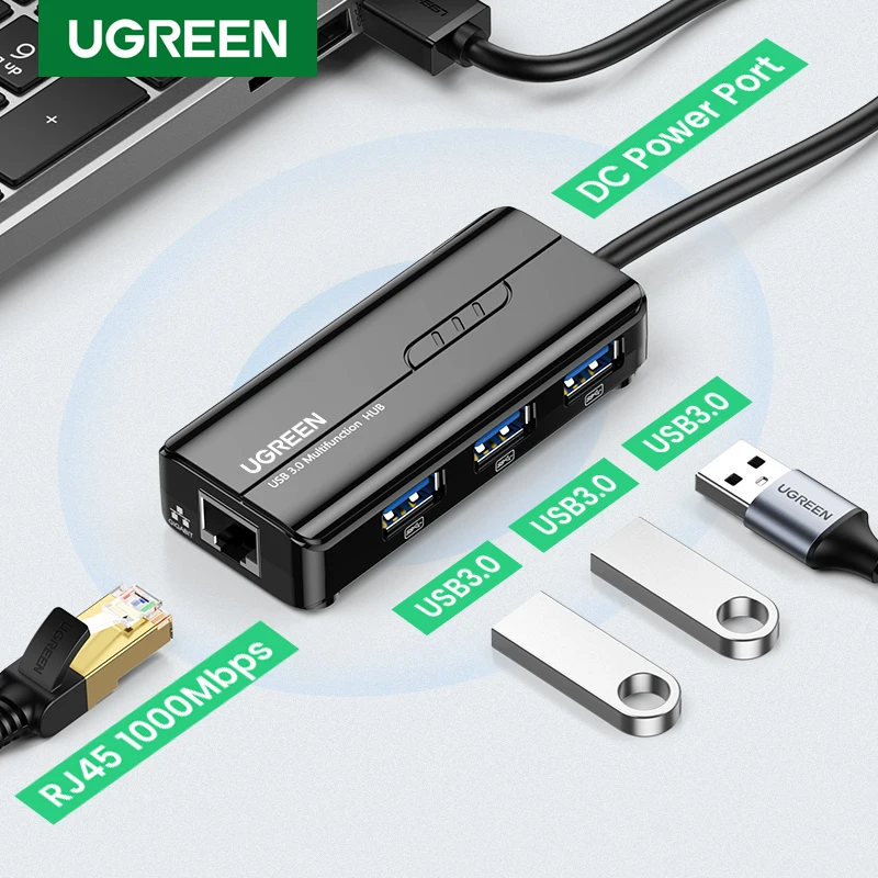 UGREEN USB HUB USB3.0 Gagibit Ethernet for Laptop PC Windows10 MacOS Laptop Accessories USB to RJ45 Ethernet Adapter USB3.0 HUB
UGREEN USB HUB USB3.0 Gagibit Ethernet for Laptop PC Windows10 MacOS Laptop Accessories USB to RJ45 Ethernet Adapter USB3.0 HUB