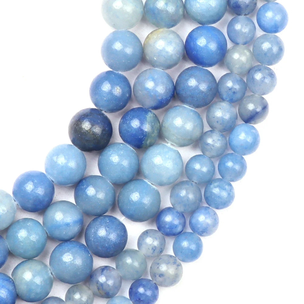 Natural Stone Beads Round Smooth Loose Beads For DIY Jewelry Making Bracelet Natural Blue Aventurine Stone Beads
Natural Stone Beads Round Smooth Loose Beads For DIY Jewelry Making Bracelet Natural Blue Aventurine Stone Beads