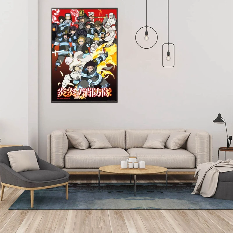 Cartoon Flame Fire Brigade Silk Poster Anime Art Paintings For Living Room Bedroom Posters And Prints Wall Poster Home Decor
Cartoon Flame Fire Brigade Silk Poster Anime Art Paintings For Living Room Bedroom Posters And Prints Wall Poster Home Decor