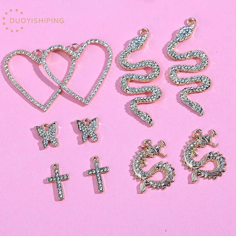 10Pcs/lot Golden Metal Snake Shape Pendants Shiny Rhinestone Animal Charms For DIY Necklace Earrings Jewelry Accessory Wholesale 
10Pcs/lot Golden Metal Snake Shape Pendants Shiny Rhinestone Animal Charms For DIY Necklace Earrings Jewelry Accessory Wholesale