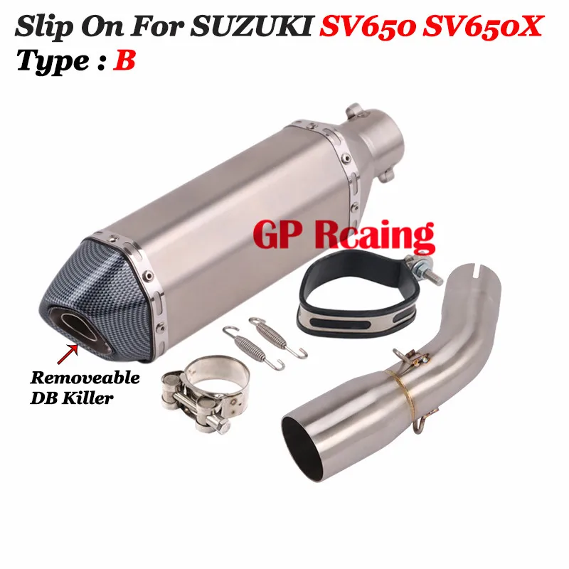 Motorcycle Exhaust Escape Moto Muffler DB Killer 51mm Mid Connect Link Pipe For SUZUKI SV 650 SV650 2016 2017 SV650X 2018 2019
Motorcycle Exhaust Escape Moto Muffler DB Killer 51mm Mid Connect Link Pipe For SUZUKI SV 650 SV650 2016 2017 SV650X 2018 2019