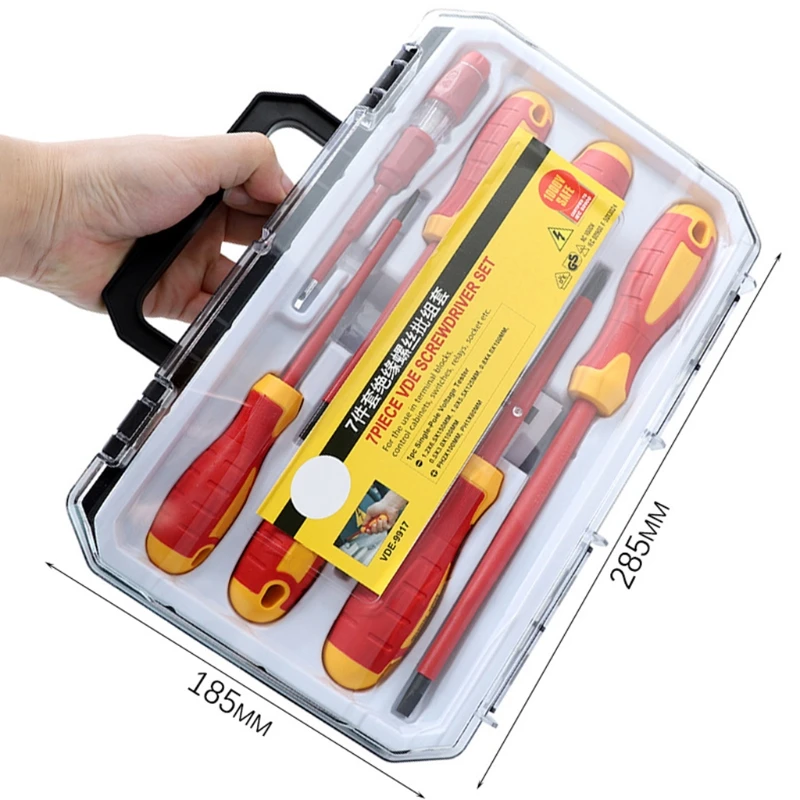 7Pcs/Set Insulated Screwdriver Set 1000V Cross Slotted Screwdriver dropshipping
7Pcs/Set Insulated Screwdriver Set 1000V Cross Slotted Screwdriver dropshipping