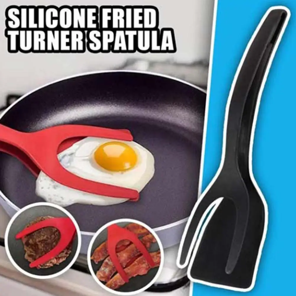 2 In 1 Non-Stick Fried Egg Turners Silicone Egg Spatula Pancake Toasted Steak Grip Home Kitchen Cooking Tool Kitchen Accessories
2 In 1 Non-Stick Fried Egg Turners Silicone Egg Spatula Pancake Toasted Steak Grip Home Kitchen Cooking Tool Kitchen Accessories