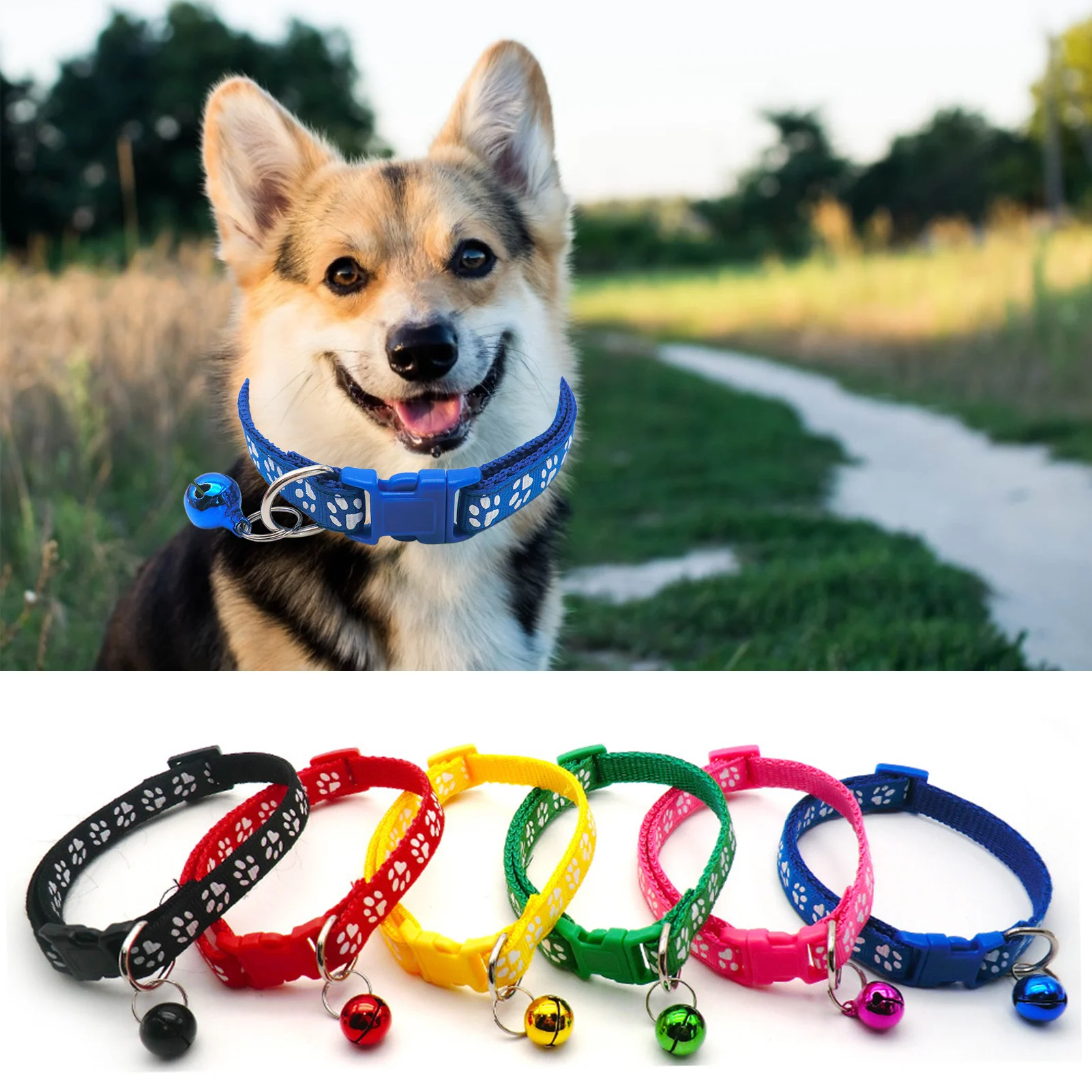 2021 Dog Necklace Decorative Anti-lost Pet Collar Adjustable Paw Printed Pet Collar Pet Rope Leash Accessories For Spring Summer
2021 Dog Necklace Decorative Anti-lost Pet Collar Adjustable Paw Printed Pet Collar Pet Rope Leash Accessories For Spring Summer