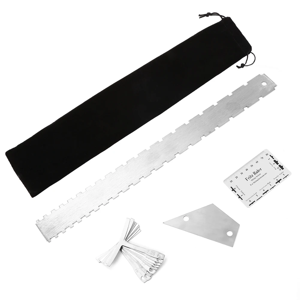 Guitar Luthier Measuring Tools Kit with String Action Ruler Understring Radius Gauge Guitar Neck Notched Straight Edge Ruler
Guitar Luthier Measuring Tools Kit with String Action Ruler Understring Radius Gauge Guitar Neck Notched Straight Edge Ruler