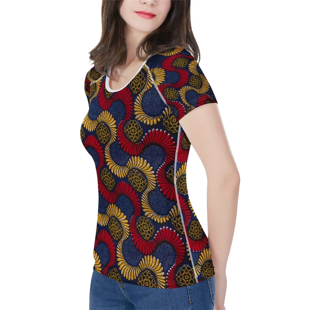FORUDESIGNS Women T-shirts for Summer Short Sleeve Shirt Ladies Black Art Ankara Printing Tee Shirt Females Tops Tees 2020
FORUDESIGNS Women T-shirts for Summer Short Sleeve Shirt Ladies Black Art Ankara Printing Tee Shirt Females Tops Tees 2020