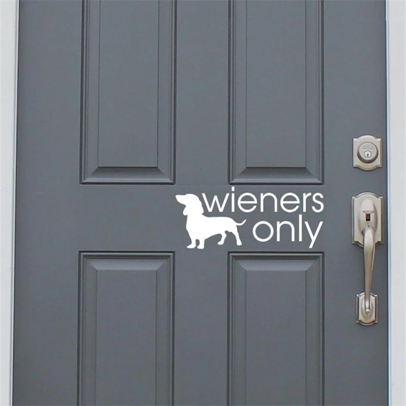 Vinyl wieners only Front Door Greeting Decal Dachshund Wiener Dog sticker New House Home Decoration waterproof Decals HQ212
Vinyl wieners only Front Door Greeting Decal Dachshund Wiener Dog sticker New House Home Decoration waterproof Decals HQ212