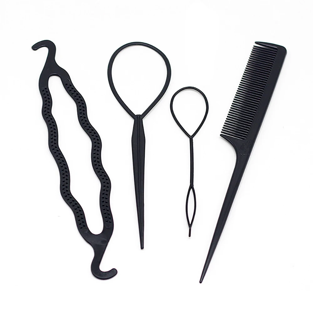 4PCS/SET Professional Hair Styling Tool Hair Braiding Accessories Ponytail Maker Hair Bun Making Kit For All Hair Types
4PCS/SET Professional Hair Styling Tool Hair Braiding Accessories Ponytail Maker Hair Bun Making Kit For All Hair Types