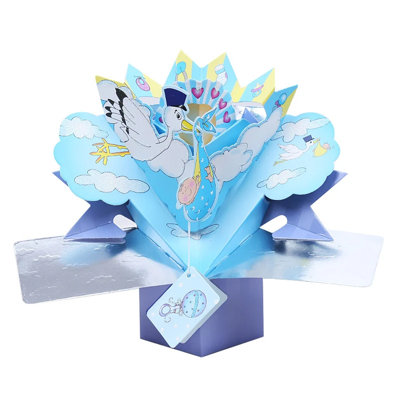10pcs Wholesale 3D Handmade Cartoon Storks Paper Invitation Greeting Cards Baby Shower Full Moon Birthday Party Return Present
10pcs Wholesale 3D Handmade Cartoon Storks Paper Invitation Greeting Cards Baby Shower Full Moon Birthday Party Return Present