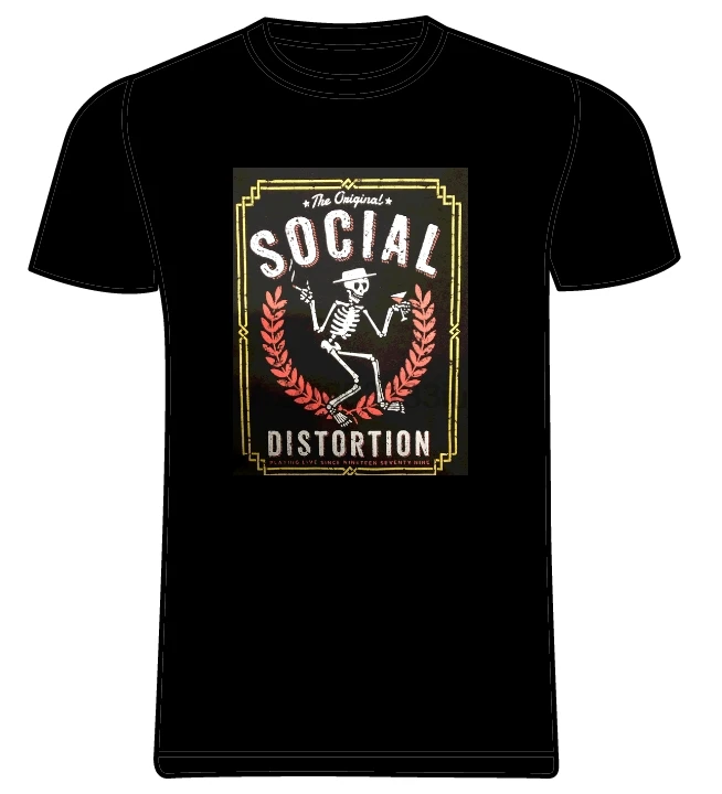 Social Distortion панк рок группа Мужская футболка Черная Молодежная S взрослая 3Xl