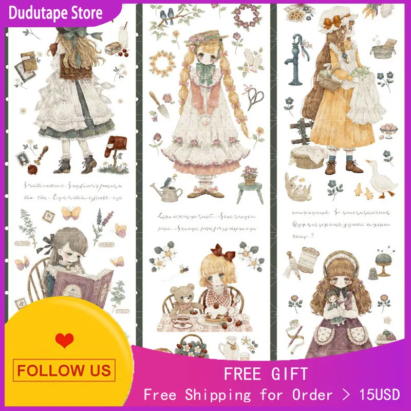 1 Loop Washi PET Tape Stationery Floating Cultural Creative Walk Forest European Lovely Little Girl Journal
1 Loop Washi PET Tape Stationery Floating Cultural Creative Walk Forest European Lovely Little Girl Journal