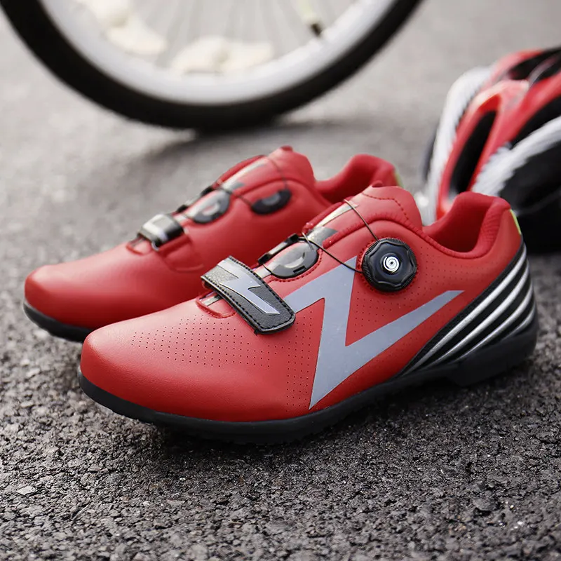Men Cycling Sneakers Red Leather Professional Men Road Bike Shoes Rubber Flat Speed Mountain Bicycle Shoes Couple sapatilha mtb
Men Cycling Sneakers Red Leather Professional Men Road Bike Shoes Rubber Flat Speed Mountain Bicycle Shoes Couple sapatilha mtb