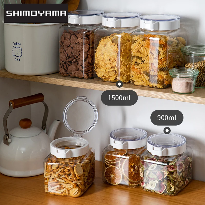SHIMOYAM 900/1500ml Sealed Jar Kitchen Dried Fruit Tea Storage Bottles Plastic Food Tea Coffee Beans Nut Canister Orgnizer Box
SHIMOYAM 900/1500ml Sealed Jar Kitchen Dried Fruit Tea Storage Bottles Plastic Food Tea Coffee Beans Nut Canister Orgnizer Box
