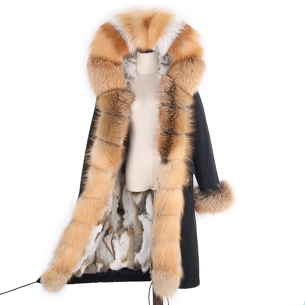 X-Long Waterproof Parka 7XL Natural Raccoon Fox Fur Collar Hood Real Rabbit Fur Liner Coat Winter Jacket Women Detachable 
X-Long Waterproof Parka 7XL Natural Raccoon Fox Fur Collar Hood Real Rabbit Fur Liner Coat Winter Jacket Women Detachable