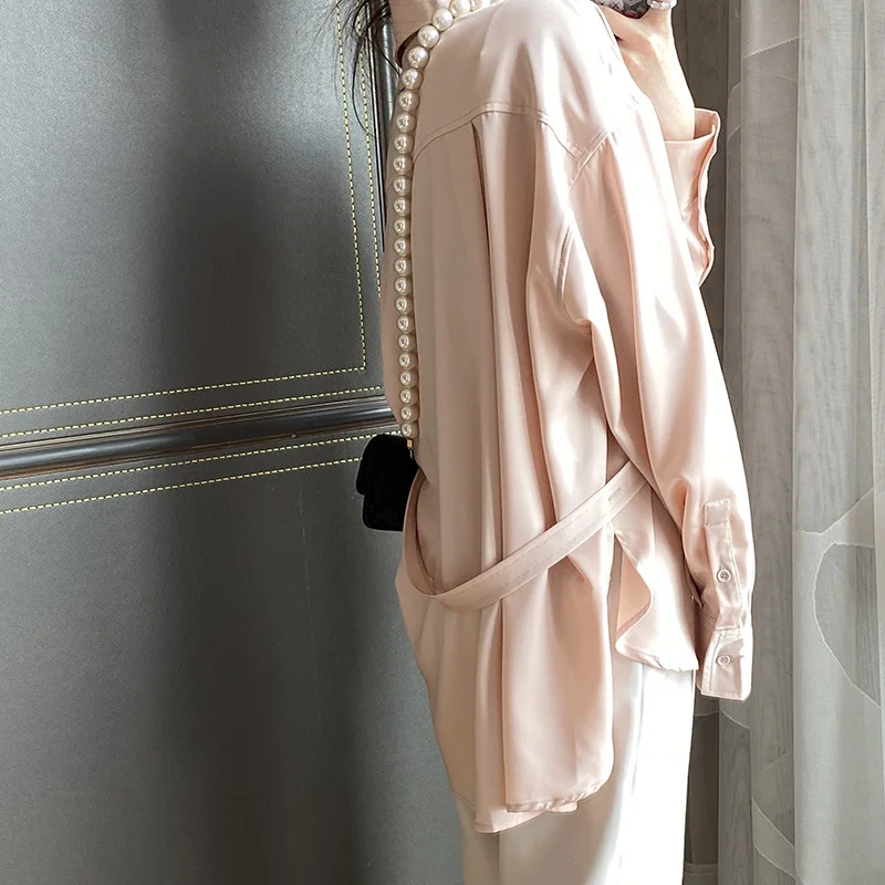Spring Autumn Fashion Button Up Satin Silk Shirt Vintage Blouse Women Lady Long Sleeves Female Loose Street Shirts Y181
Spring Autumn Fashion Button Up Satin Silk Shirt Vintage Blouse Women Lady Long Sleeves Female Loose Street Shirts Y181
