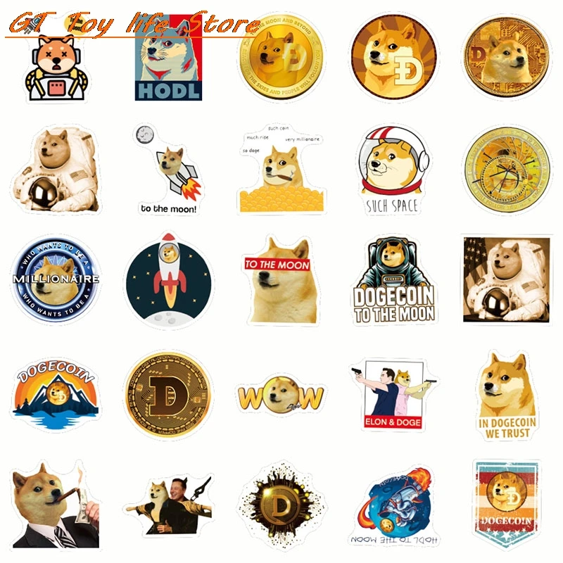 50 Pcs/lot Dogecoin Stickers Cool Decal Sticker Toy For DIY Notebook Skateboard Laptop Guitar Helmet Stationery
50 Pcs/lot Dogecoin Stickers Cool Decal Sticker Toy For DIY Notebook Skateboard Laptop Guitar Helmet Stationery