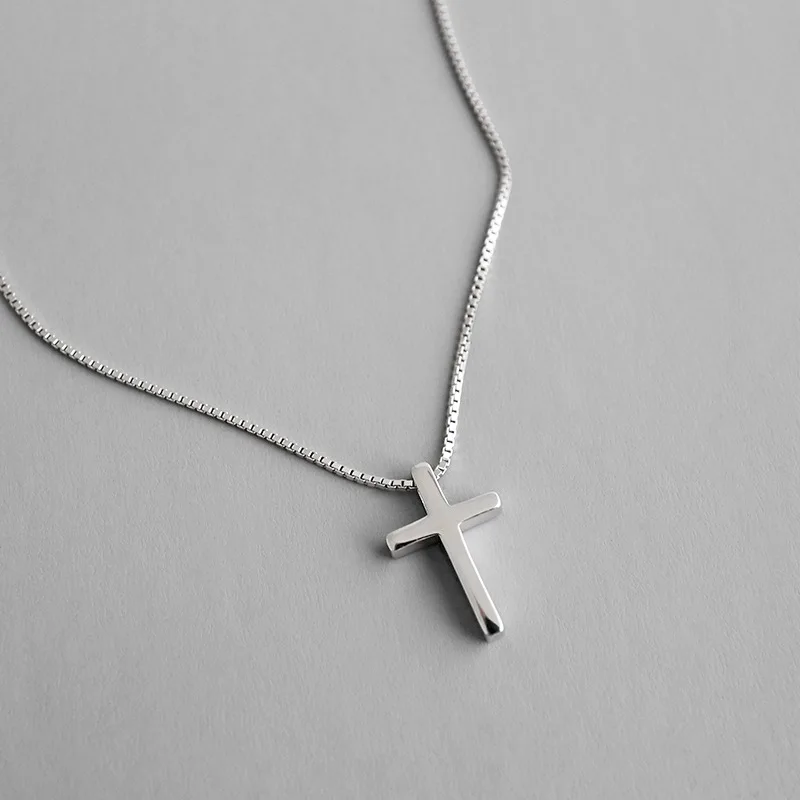 Classic 925 Sterling Silver Cross Pendant Necklace Women's Neck Chains, Fashion Statement Necklaces Female Silver Jewelry
Classic 925 Sterling Silver Cross Pendant Necklace Women's Neck Chains, Fashion Statement Necklaces Female Silver Jewelry