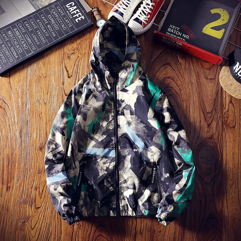 Bomber Hooded Jacket Men Casual Slim Printed Windbreaker Jacket Male Outwear Zipper Harajuku Fashion Jackets Men Coat Clothing
Bomber Hooded Jacket Men Casual Slim Printed Windbreaker Jacket Male Outwear Zipper Harajuku Fashion Jackets Men Coat Clothing