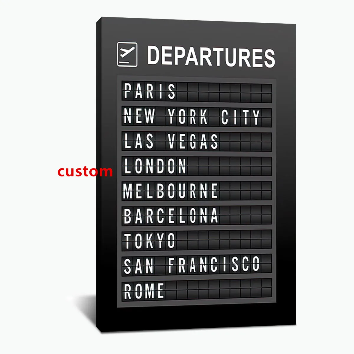 Canvas Painting Airport Departure Board Custom Posters and Prints Black and White Wall Art Picture for Living Room Home Decor
Canvas Painting Airport Departure Board Custom Posters and Prints Black and White Wall Art Picture for Living Room Home Decor