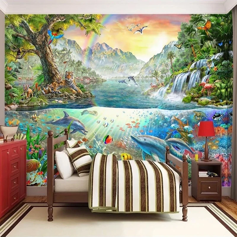 Drop Shipping Waterproof Wallpaper 3D Ocean Forest Murals Kids Bedroom Living Room Creative Home Decor Removable 3D Stickers
Drop Shipping Waterproof Wallpaper 3D Ocean Forest Murals Kids Bedroom Living Room Creative Home Decor Removable 3D Stickers