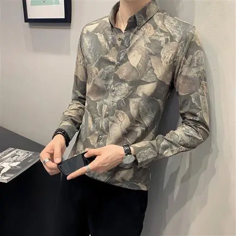 Men Spring Autumn New Fashion 2021 Long Sleeve Shirts Men Slim Fit Printted Shirts Male Thin Single Breasted Casual Blouses O209 
Men Spring Autumn New Fashion 2021 Long Sleeve Shirts Men Slim Fit Printted Shirts Male Thin Single Breasted Casual Blouses O209
