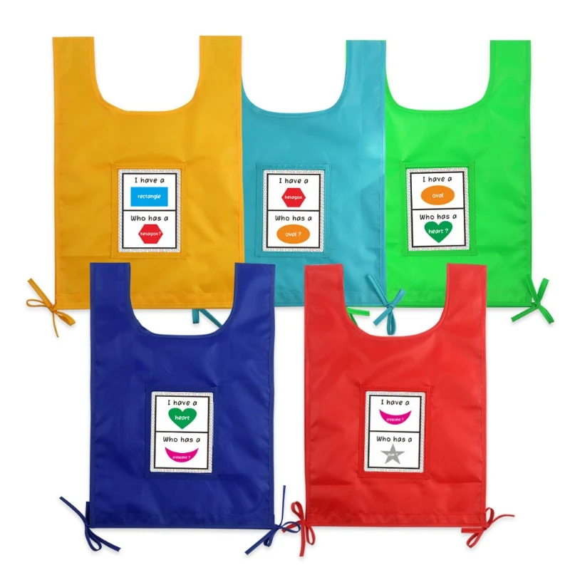 5 Pieces Kids Sporsts Vest with PVC Pocket Classroom Teaching Aids Oxford Cloth Made Studens Shape/Number Learning Tool
5 Pieces Kids Sporsts Vest with PVC Pocket Classroom Teaching Aids Oxford Cloth Made Studens Shape/Number Learning Tool