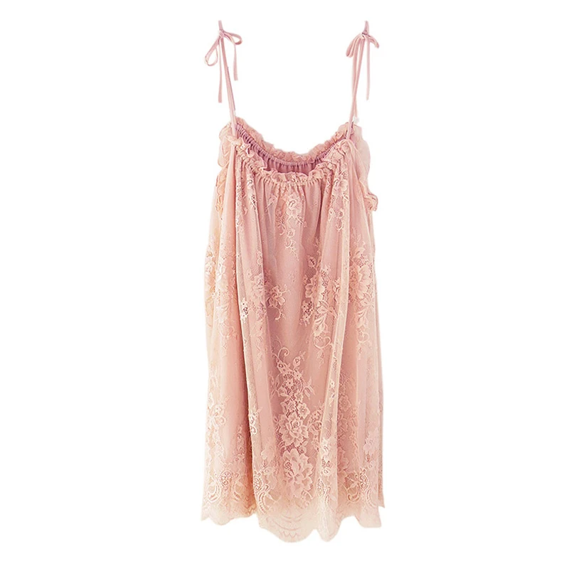 Caiyier Pink Lace Night Dress Off Shoulder Sling Lingerie Nightgown Sexy Women Night Gown Sleepwear Home Clothing
Caiyier Pink Lace Night Dress Off Shoulder Sling Lingerie Nightgown Sexy Women Night Gown Sleepwear Home Clothing