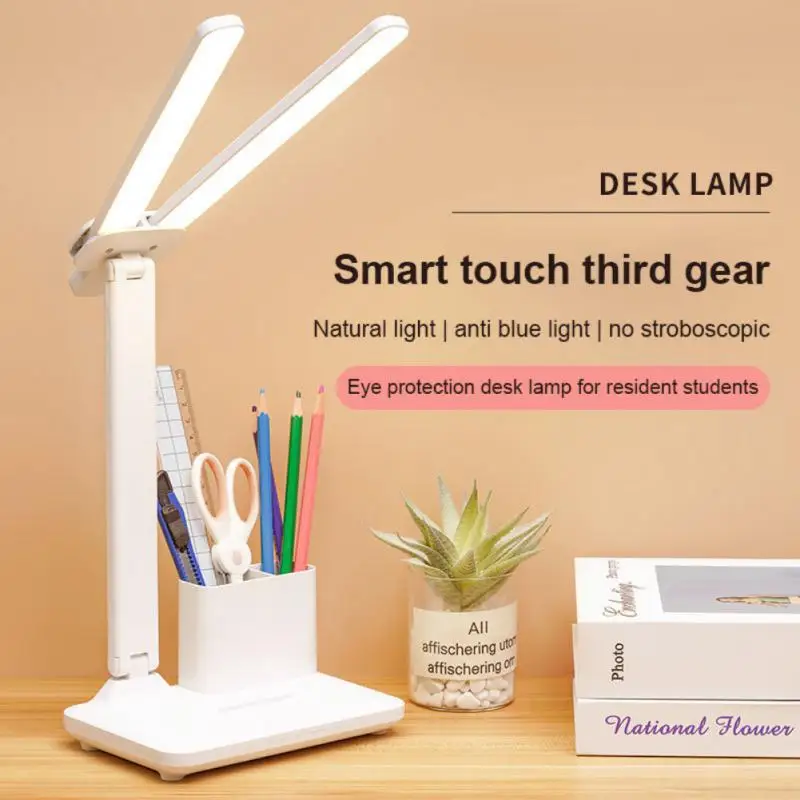 LED Double Head Table Lamp Foldable Desk Lamp Holder Touch Dimmable Child Protect Study Reading Light USB Charging Bedroom Lamp
LED Double Head Table Lamp Foldable Desk Lamp Holder Touch Dimmable Child Protect Study Reading Light USB Charging Bedroom Lamp
