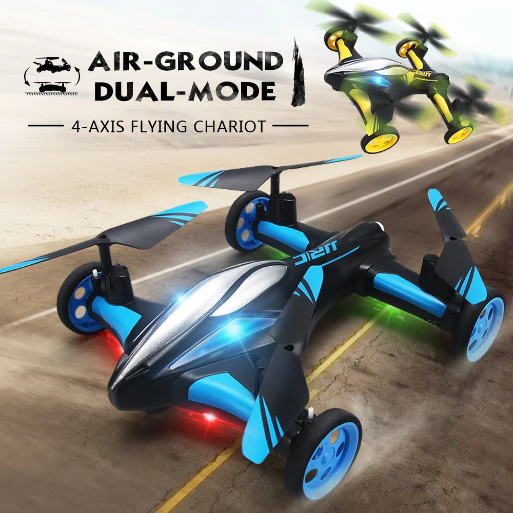 

JJRC 2.4G 4CH 6-Axis Gyro Air-Ground Flying Car RC Quadcopter RTF with 3D Flip One-key Return Mode rc drone Airplane toy