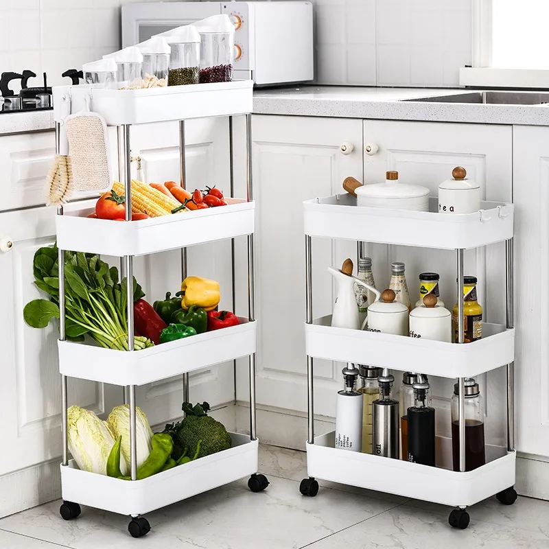 Kitchen Bathroom Trolley Floor Shelf Multi-Layer Removable Storage Rack Space Saving Mobile Storage Rack Organizer with Wheels
Kitchen Bathroom Trolley Floor Shelf Multi-Layer Removable Storage Rack Space Saving Mobile Storage Rack Organizer with Wheels