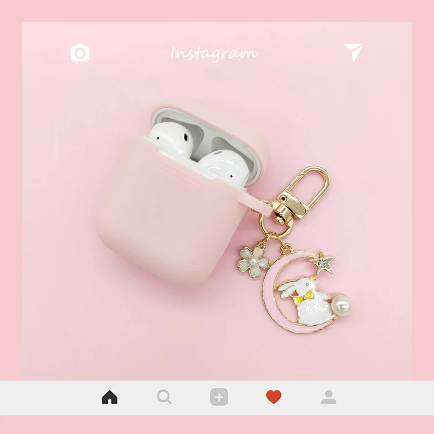 Чехол для беспроводных Bluetooth наушников Apple AirPods зарядный чехол защитный Airpods милый