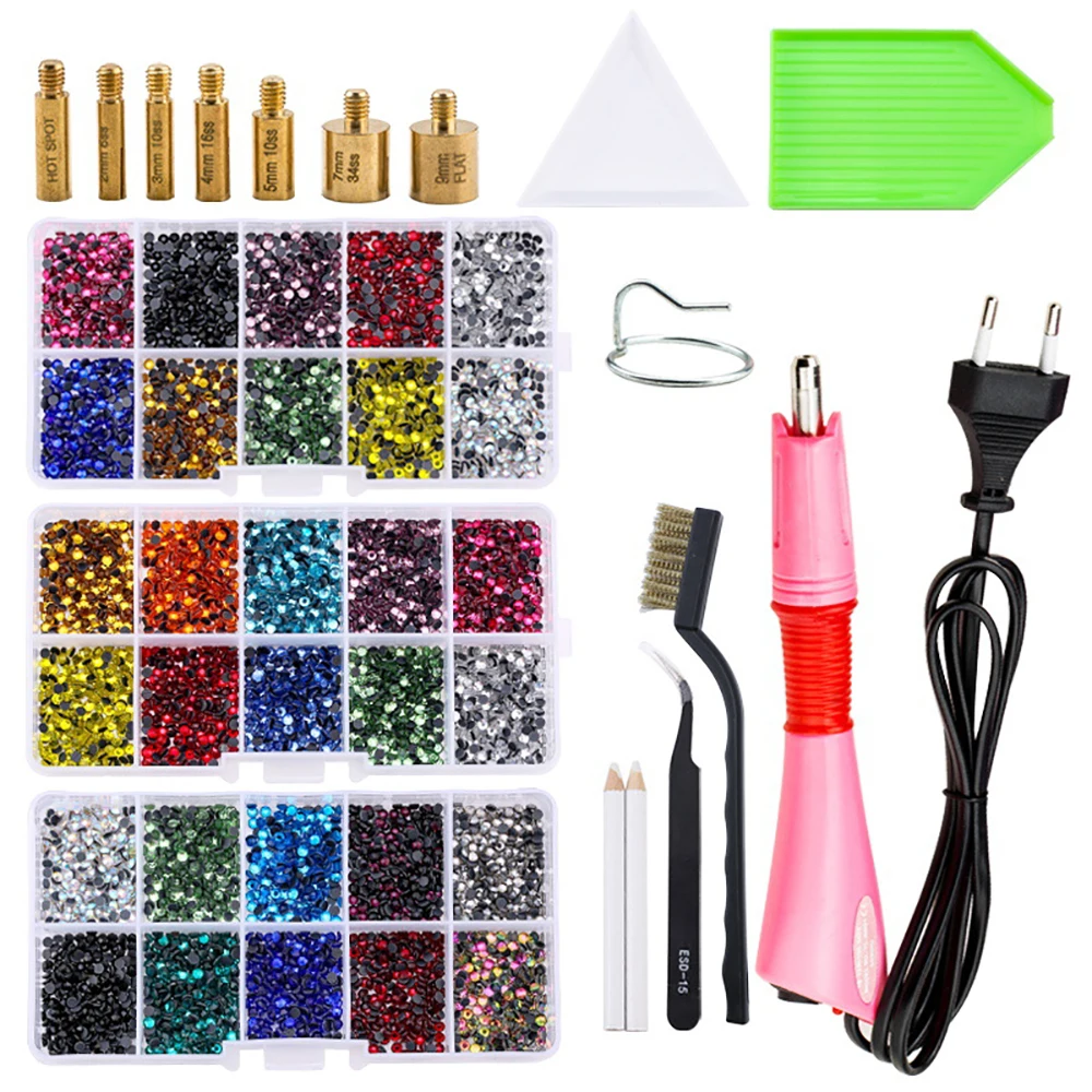 2000pcs Hot Fix Rhinestones Set Hotfix Applicator 7 Tips Crystal Glass Rhinestone Iron-on Wand Strass Manicure Tool Nail Art Set
2000pcs Hot Fix Rhinestones Set Hotfix Applicator 7 Tips Crystal Glass Rhinestone Iron-on Wand Strass Manicure Tool Nail Art Set