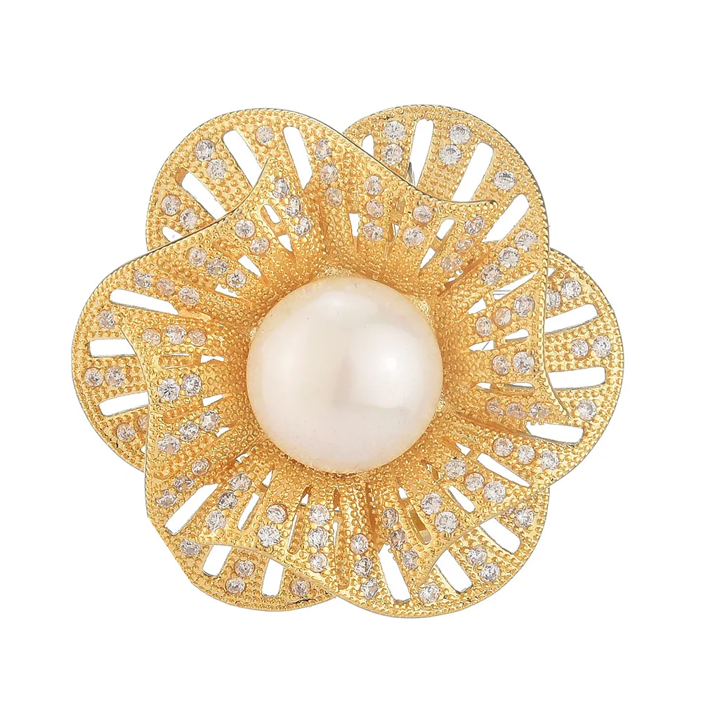 Fengxiaoling Luxury Multiple Zircons And Freshwater Pearls Flower Brooches Elegant Fashion Office/career Female Brooch Jewelry
Fengxiaoling Luxury Multiple Zircons And Freshwater Pearls Flower Brooches Elegant Fashion Office/career Female Brooch Jewelry