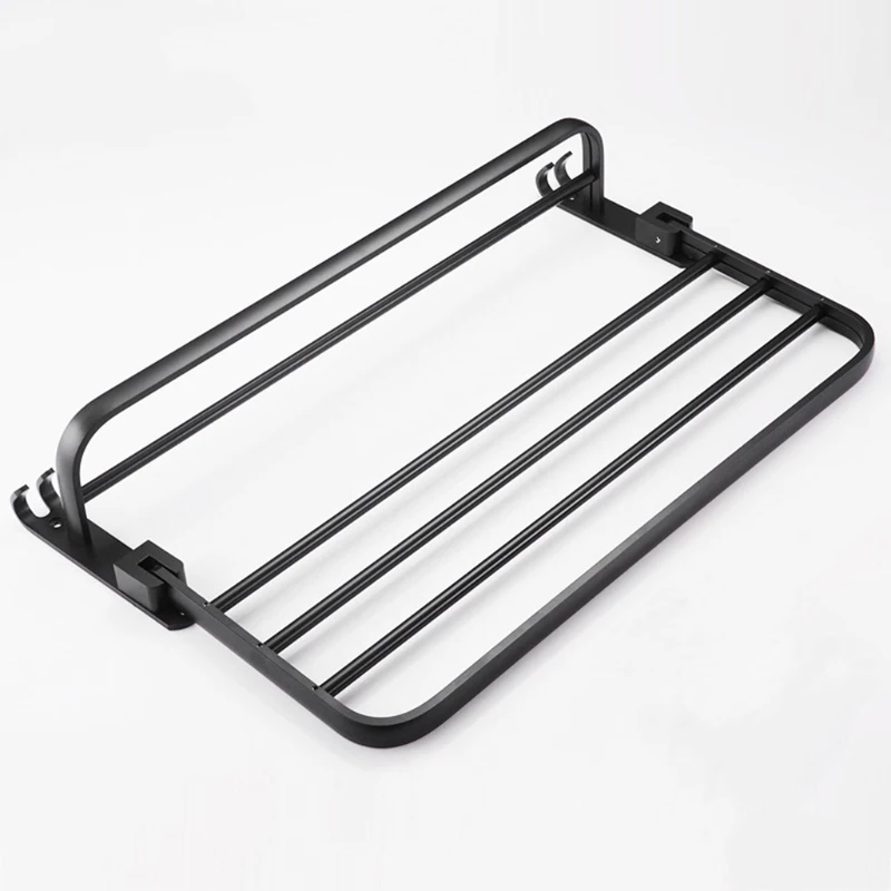 Bathroom Wall Mounted Space Aluminum Black Towel Rack With Hook Shower Room Accessories Storage Shelf
Bathroom Wall Mounted Space Aluminum Black Towel Rack With Hook Shower Room Accessories Storage Shelf