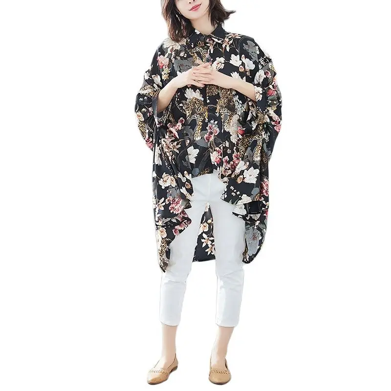 Large size women's dress fat girl elegant style shirt women middle long summer dresses irregular loose outside with woman sexy
Large size women's dress fat girl elegant style shirt women middle long summer dresses irregular loose outside with woman sexy