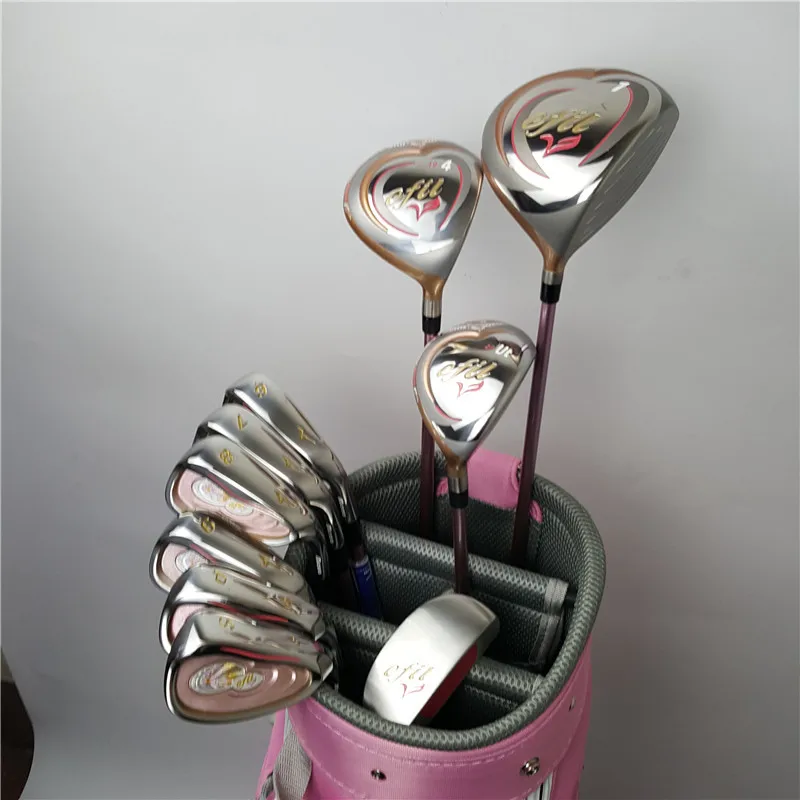 New junior and intermediate golf ladies suit, classic beginner efil golf club set, graphite shaft L with head set (no bag) 
New junior and intermediate golf ladies suit, classic beginner efil golf club set, graphite shaft L with head set (no bag)