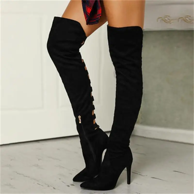 Women's High-Heeled Large Boots 2021 Foreign Trade New European And American Fashion Pointed Back Hollow Women's Boots
Women's High-Heeled Large Boots 2021 Foreign Trade New European And American Fashion Pointed Back Hollow Women's Boots
