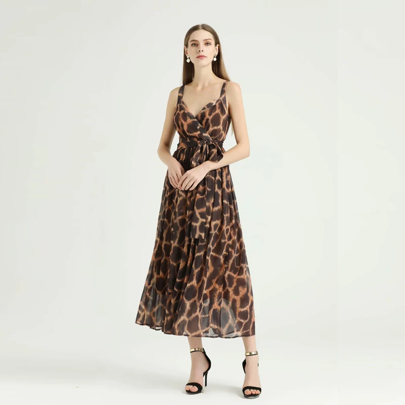 S-xxlhigh Quality 2022 Summer New Fashion Leopard Print High-grade Silk Fabric Smooth And Soft Sling Slim Lace Scarf Woman Dress
S-xxlhigh Quality 2022 Summer New Fashion Leopard Print High-grade Silk Fabric Smooth And Soft Sling Slim Lace Scarf Woman Dress