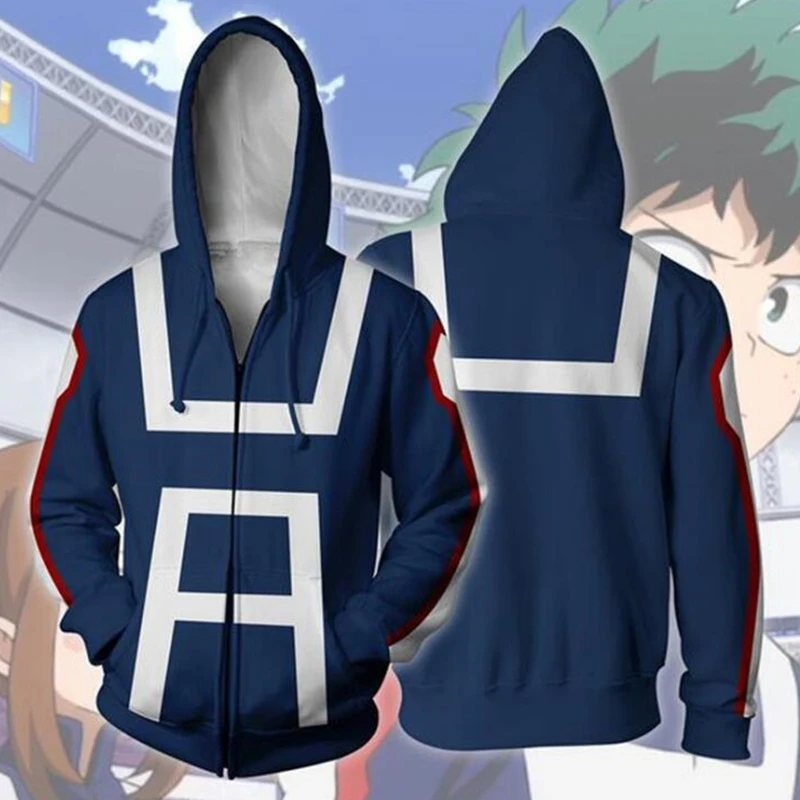Print 3D My hero academia Zipper Hoodie Men Women no hero academia All Might Cosplay Costume Sweatshirt School Uniform Jackets
Print 3D My hero academia Zipper Hoodie Men Women no hero academia All Might Cosplay Costume Sweatshirt School Uniform Jackets